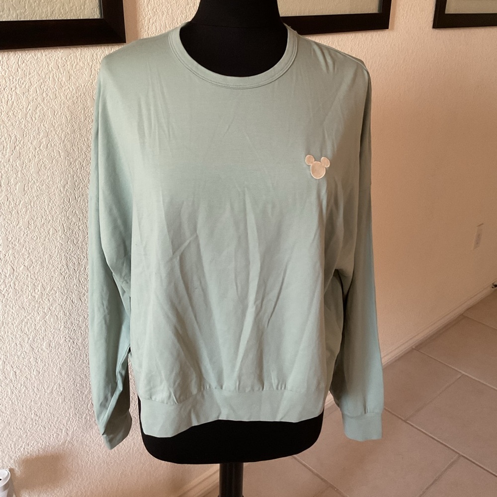 Disney Mint Green Sweatshirt/pant set with Mickey Emblem